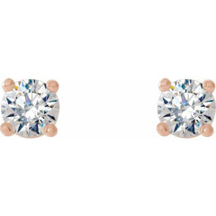 14K Rose Gold 1/8 CTW Natural Diamond Cocktail-Style Earrings