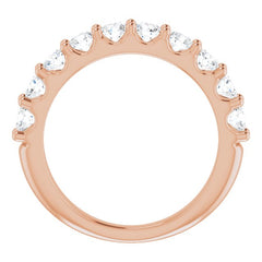 14K Rose 1 1/5 CTW Natural Diamond Anniversary Band