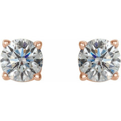 14K Rose 1/2 CTW Natural Diamond Earrings