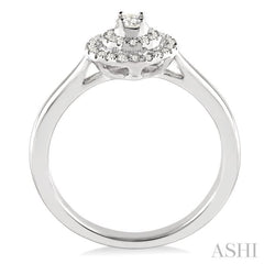 1/5 Ctw Round Cut Diamond Fashion Ring in 14K White Gold