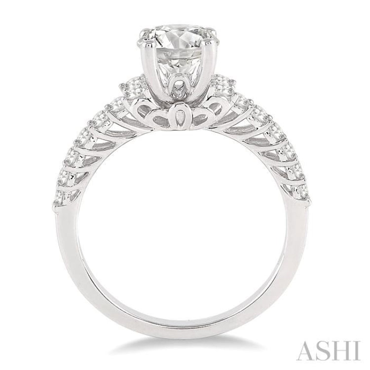 1/2 Ctw Diamond Semi-Mount Engagement Ring in Platinum