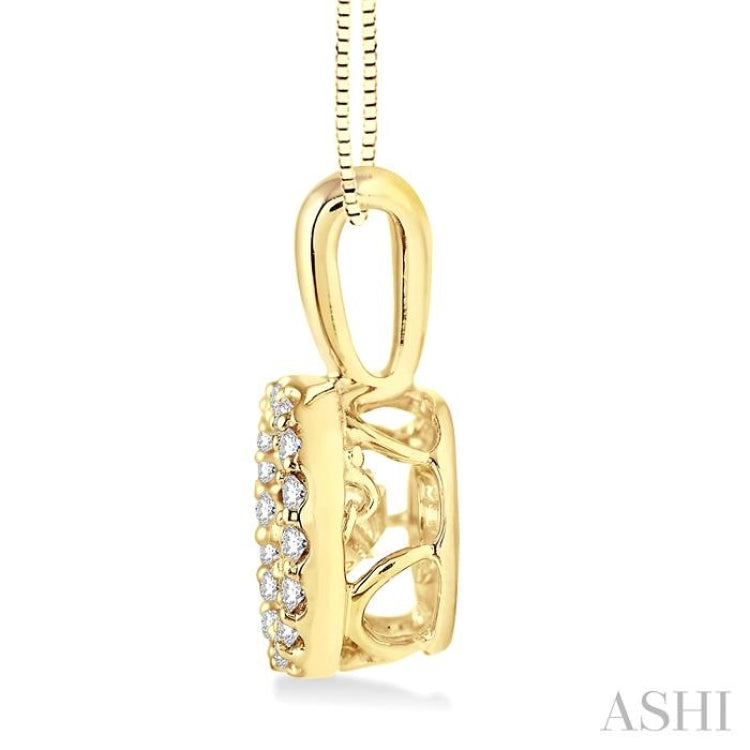 1/3 Ctw Diamond Emotion Pendant in 14K Yellow Gold with Chain