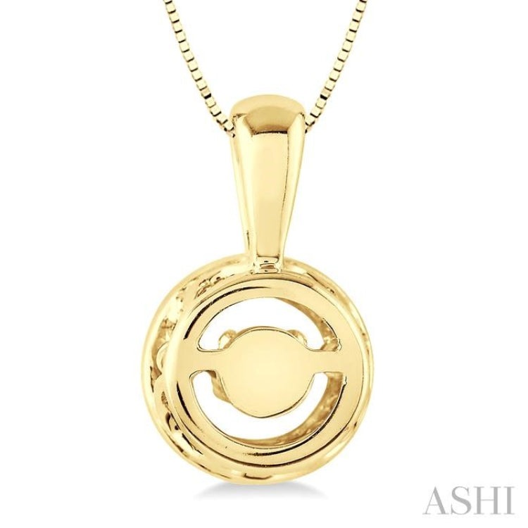 1/3 Ctw Diamond Emotion Pendant in 14K Yellow Gold with Chain