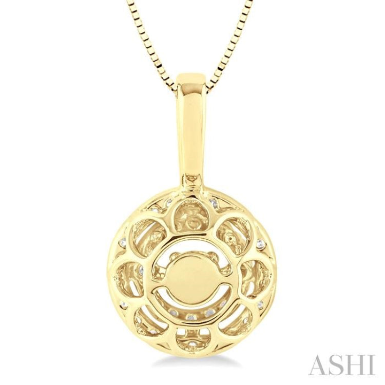 1/2 Ctw Diamond Emotion Pendant in 14K Yellow Gold with Chain