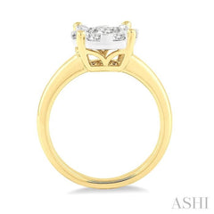 3/4 Ctw Lovebright Round Cut Diamond Ring in 14K Yellow and White Gold