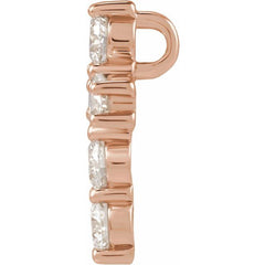 14K Rose 1/2 CTW Lab-Grown Diamond Pendant