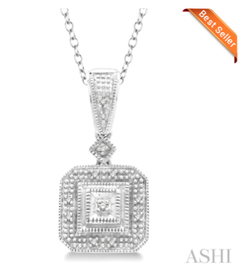 Ashi Silver Diamond Pendant .05ctw