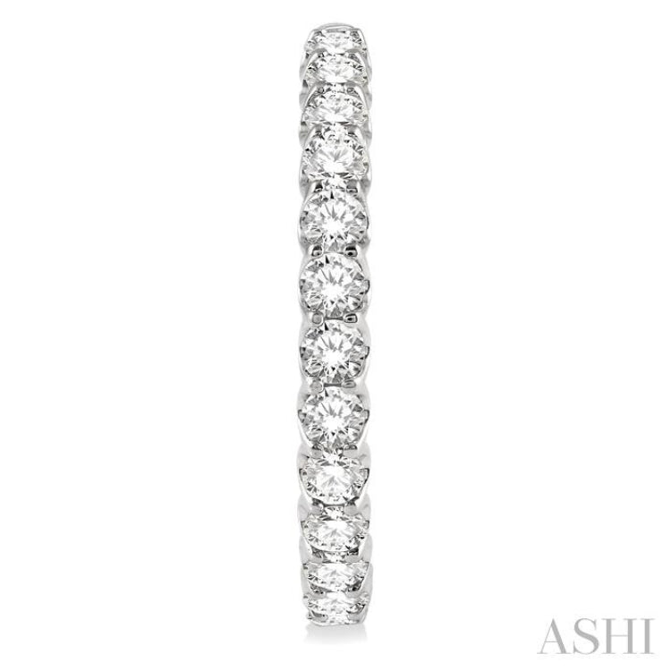 7.00 ctw Inside-Out Round Cut Diamond Hoop Earrings in 14K White Gold