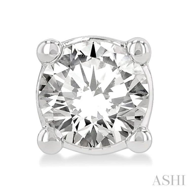 1/3 Ctw Round Cut Diamond Stud Earrings in 14K White Gold