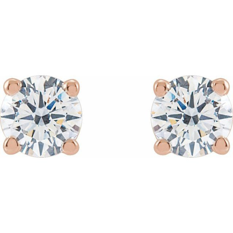 14K Rose Gold 5/8 CTW Lab-Grown Diamond Stud Earrings
