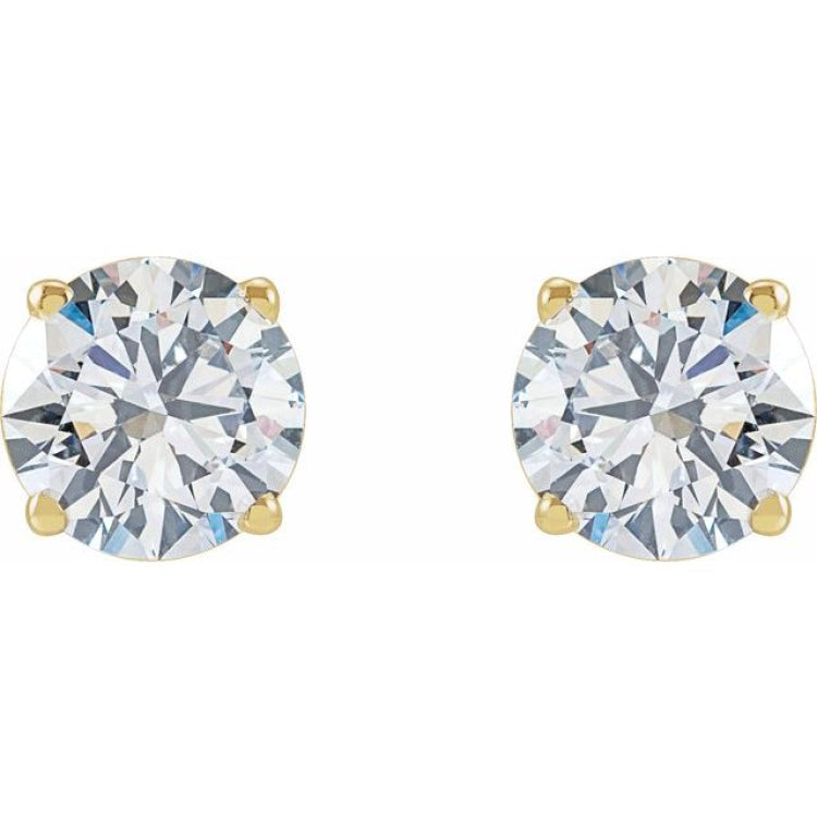 14K Yellow Gold 1 1/2 CTW Lab-Grown Diamond Earrings