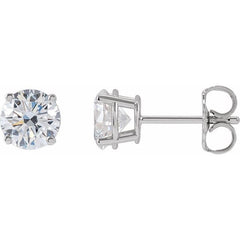 14K White Gold 1 1/2 CTW Lab-Grown Diamond Earrings