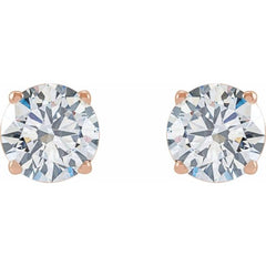 14K Rose Gold 2 CTW Lab-Grown Diamond Earrings