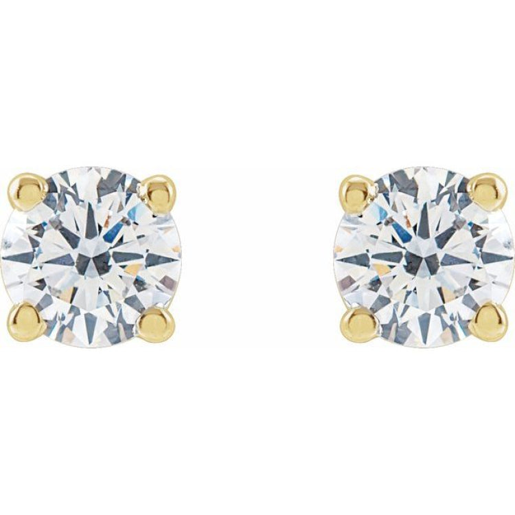 14K Yellow Gold 1/2 CTW Lab-Grown Diamond Earrings
