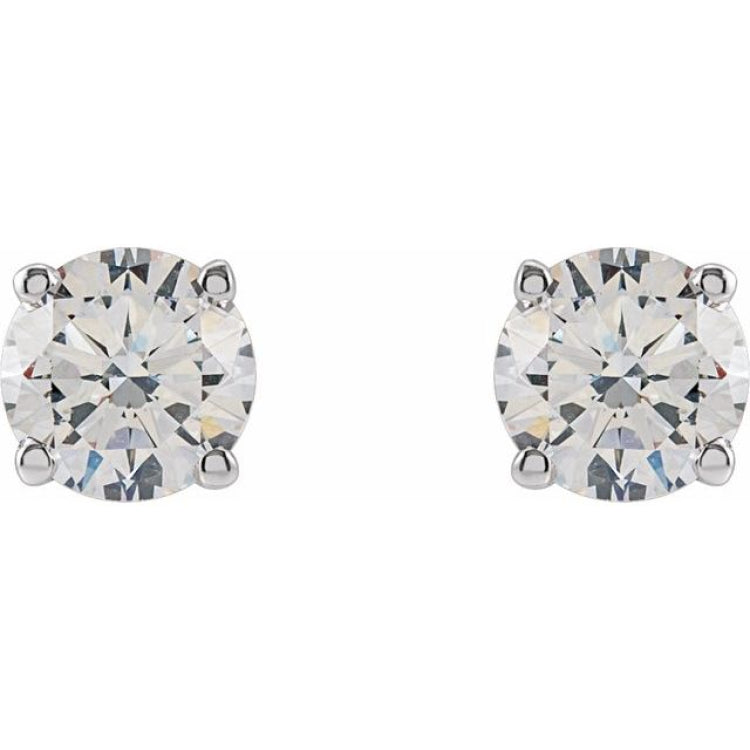 14K White Gold 5/8 CTW Lab-Grown Diamond Stud Earrings