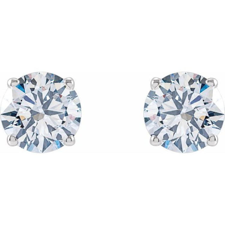 14K White Gold 1 1/4 CTW Lab-Grown Diamond Earrings