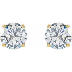 14K Yellow Gold 1 1/2 CTW Lab-Grown Diamond Earrings
