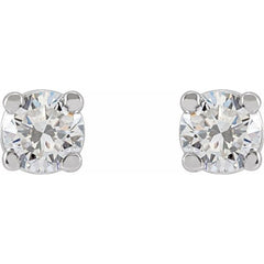 14K White Gold 1/5 CTW Lab-Grown Diamond Earrings