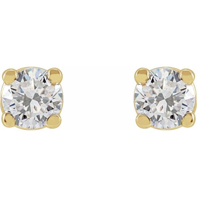 14K Yellow Gold 1/4 CTW Lab-Grown Diamond Earrings