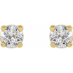 14K Yellow 1/4 CTW Lab-Grown Diamond Stud Earrings