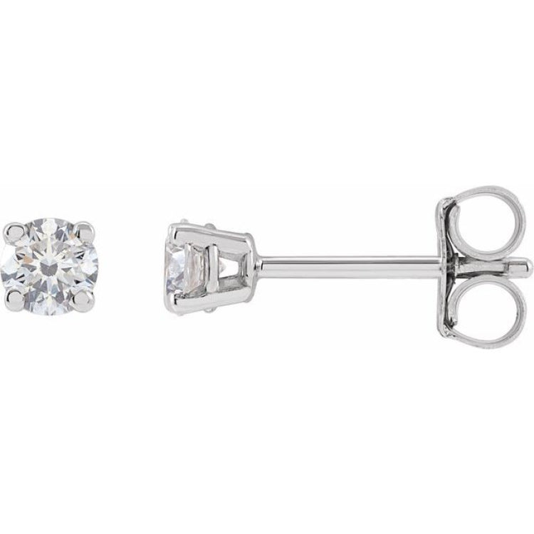 14K White Gold 1/4 CTW Lab-Grown Diamond Earrings