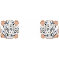 14K Rose Gold 1/4 CTW Lab-Grown Diamond Earrings