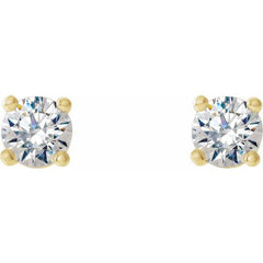 14K Yellow 1/5 CTW Lab-Grown Diamond 4-Prong Stud Earrings