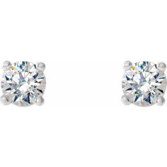 14K White Gold 1/3 CTW Lab-Grown Diamond 4-Prong Stud Earrings