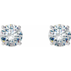 14K White Gold 1/2 CTW Lab-Grown Diamond 4-Prong Stud Earrings