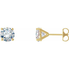 14K Yellow Gold 1/2 CTW Lab-Grown Diamond 4-Prong Stud Earrings