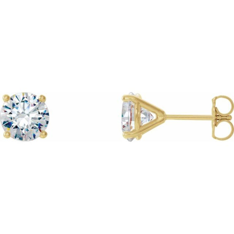 14K Yellow Gold 1 CTW Lab-Grown Diamond 4-Prong Stud Earrings
