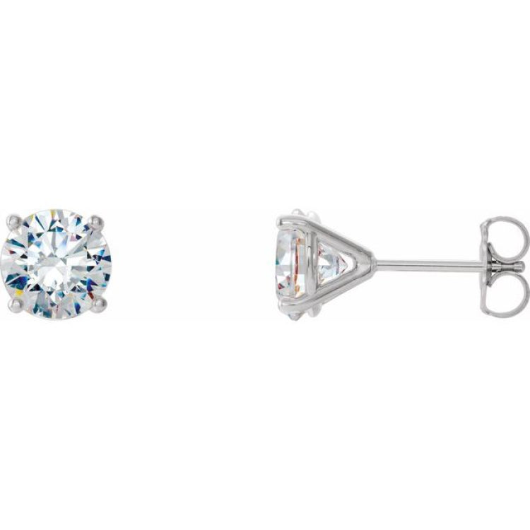 14K White Gold 1 CTW Lab-Grown Diamond 4-Prong Stud Earrings