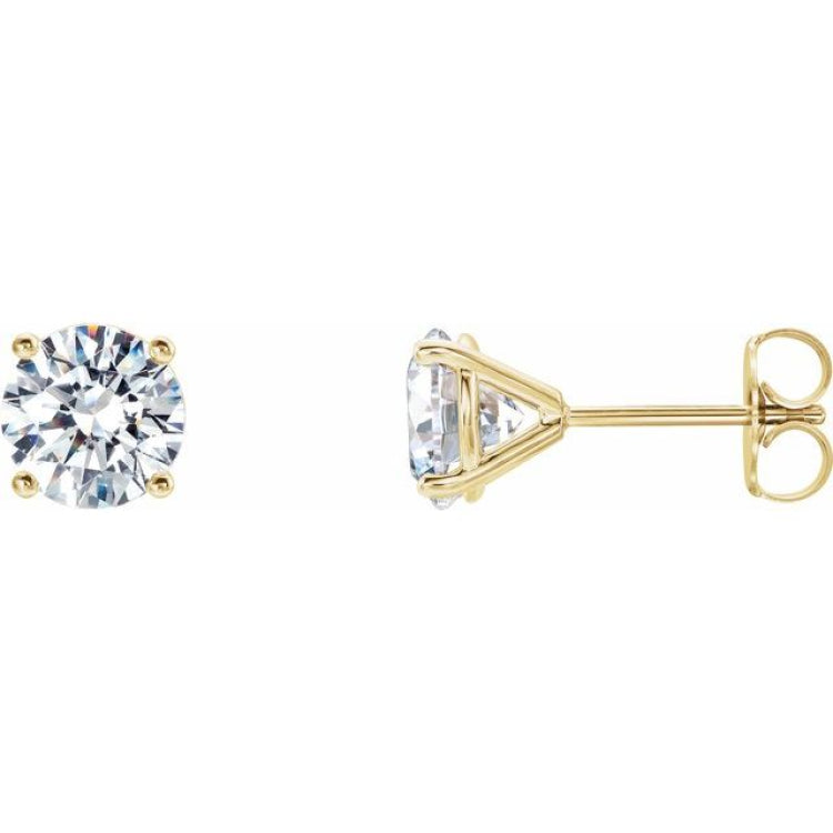 14K Yellow Gold 1 1/2 CTW Lab-Grown Diamond 4-Prong Stud Earrings