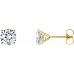 14K Yellow Gold 1 1/2 CTW Lab-Grown Diamond 4-Prong Stud Earrings