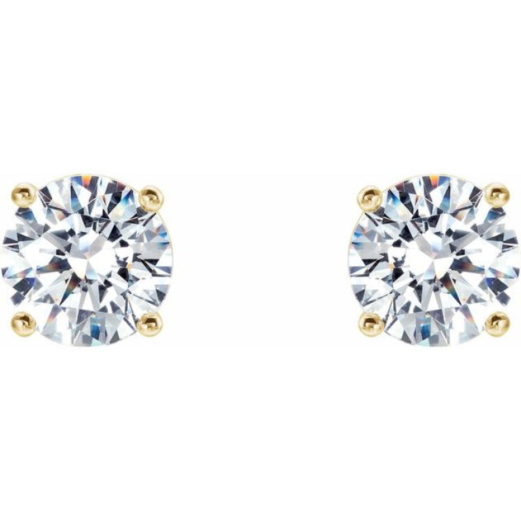 14K Yellow Gold 1 1/2 CTW Lab-Grown Diamond 4-Prong Stud Earrings