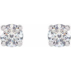 14K White Gold 1/8 CTW Lab-Grown Diamond Earrings