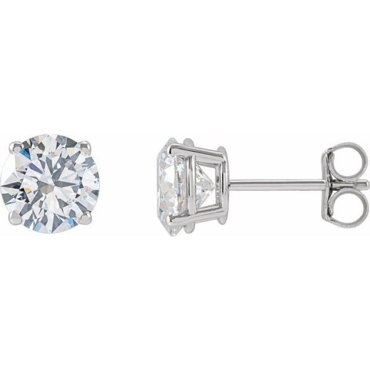 14K White Gold 2 1/2 CTW Lab-Grown Diamond Earrings