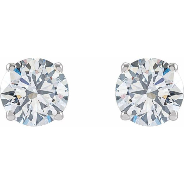 14K White 2 1/2 CTW Lab-Grown Diamond Stud Earrings