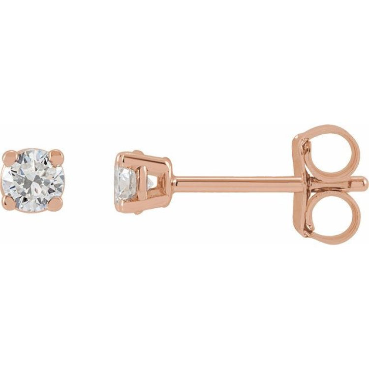 14K Rose 3 CTW Lab-Grown Diamond Stud Earrings