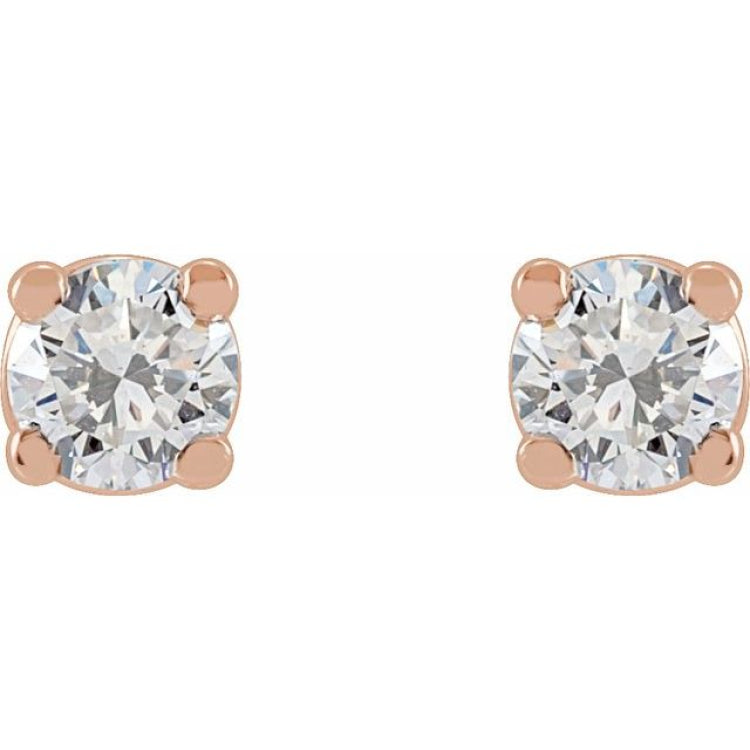 14K Rose 3 CTW Lab-Grown Diamond Stud Earrings