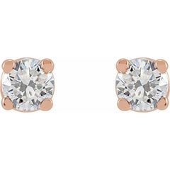 14K Rose 3 CTW Lab-Grown Diamond Stud Earrings