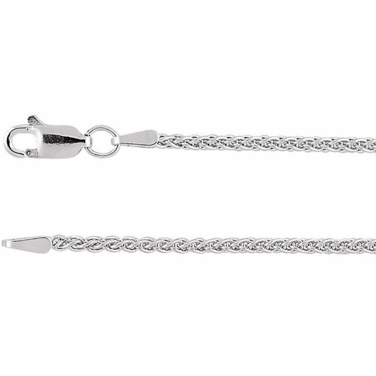 Sterling Silver 1.8 mm Wheat 24" Chain