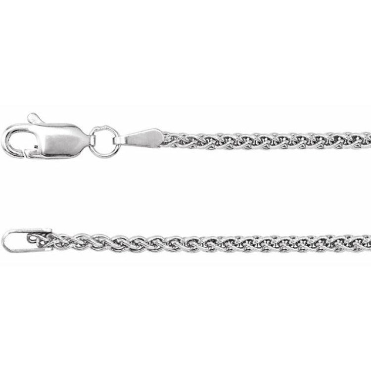 Sterling Silver 1.8 mm Wheat 24" Chain