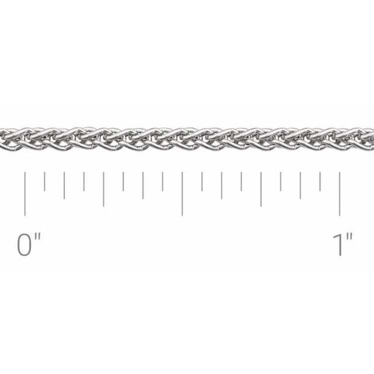 Sterling Silver 1.8 mm Wheat Chain by the Inch