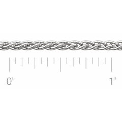 Sterling Silver 2.4 mm Wheat Chain by the Inch