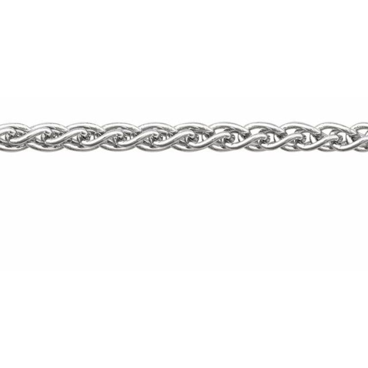 Sterling Silver 2.4 mm Wheat Chain by the Inch