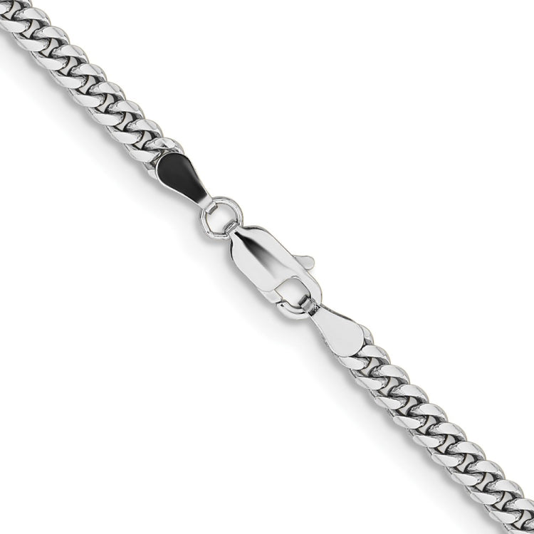 14k WG 3.5mm Solid Miami Cuban Chain