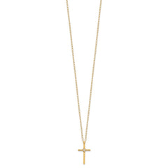 14k Madi K .01ct Diamond Cross Necklace