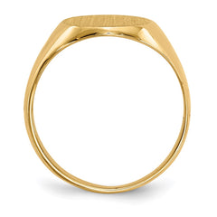 14k 12x10.5mm Closed Back Signet Ring