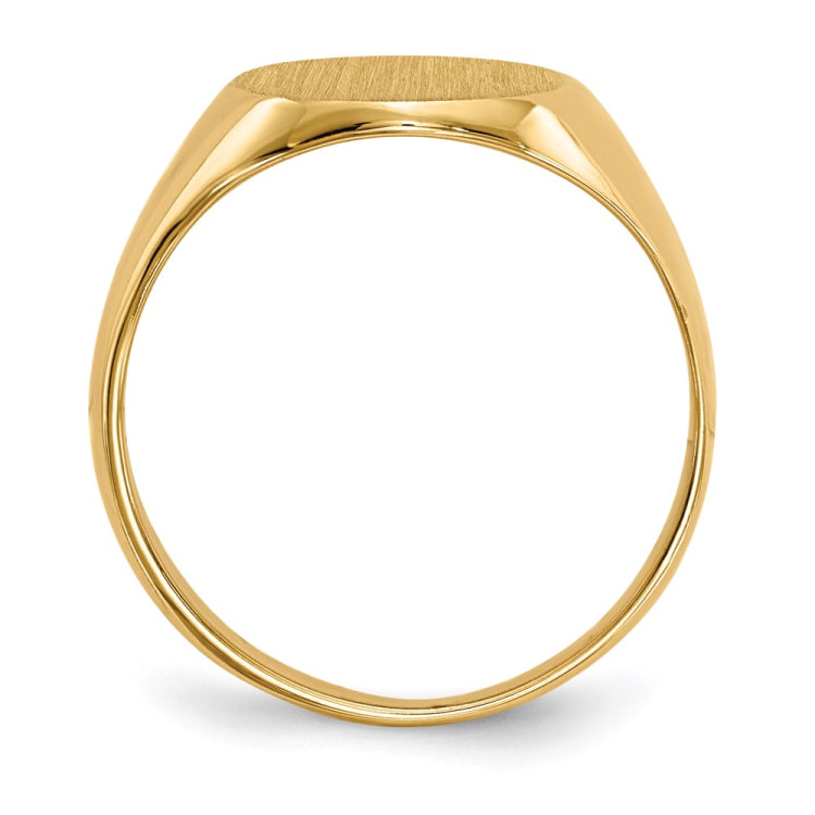 14k 12x10.5mm Closed Back Signet Ring